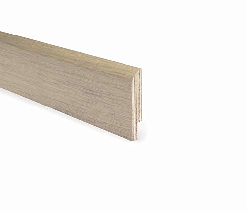 BATTISCOPA VERO LEGNO ESSENZA ROVERE FUMO - 6 BARRE - 14,4 ML