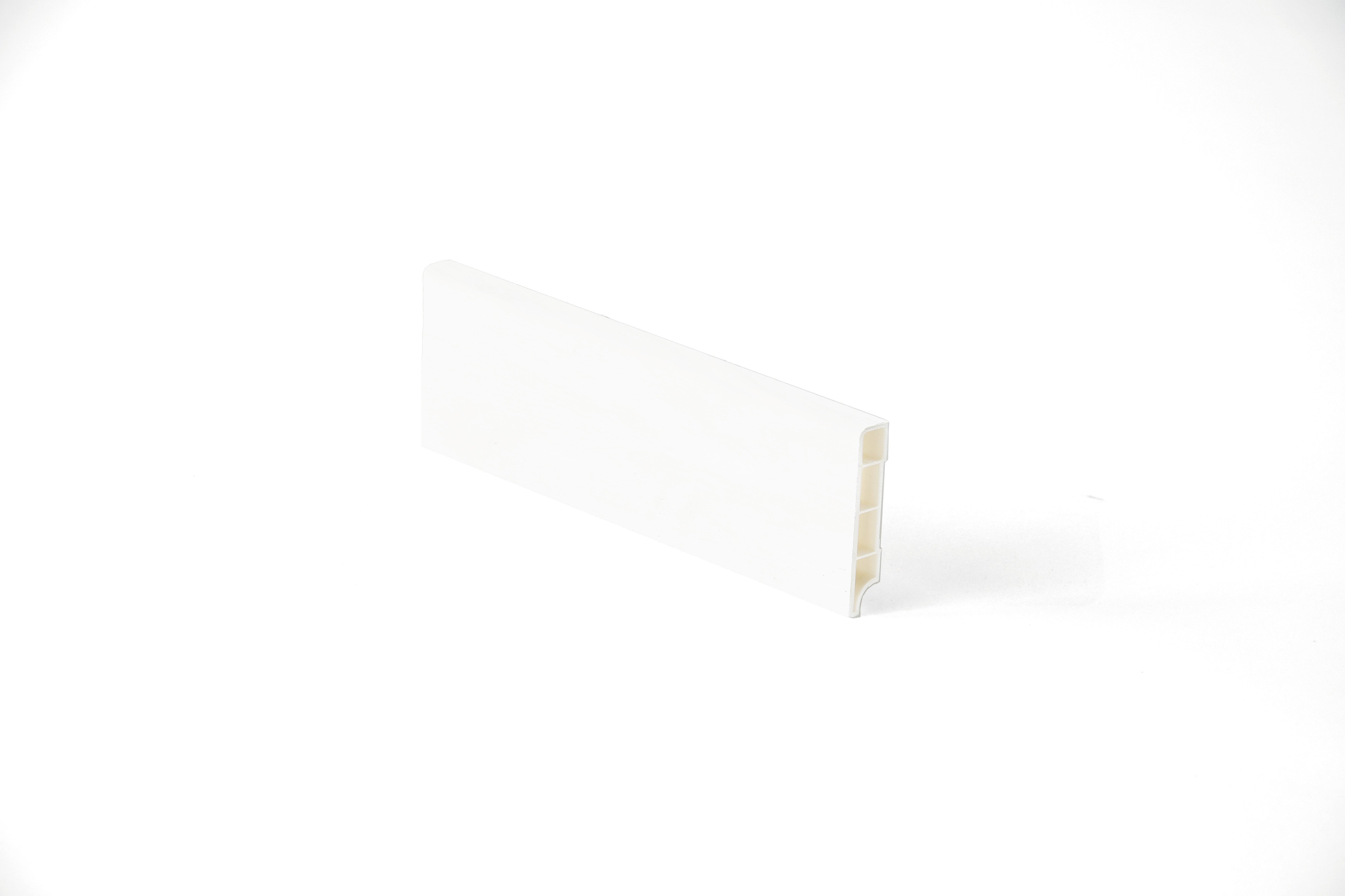 BATTISCOPA PVC QUADRATO BIANCO VERNICIABILE - 5 BARRE - 12,5 ML