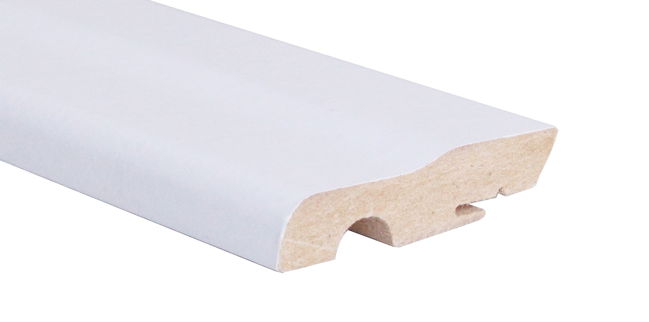 BATTISCOPA SAGOMATO MDF BIANCO VERNICIABILE - 5 BARRE - 12 ML