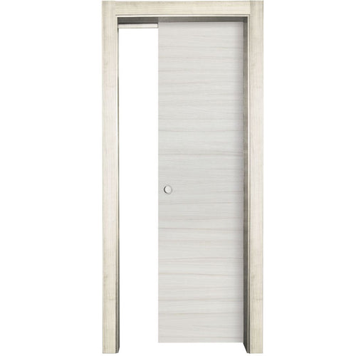 PORTA MATRIX BIANCO PALISSANDRO SCORREVOLE INTERNO MURO - 210 x 80 - REVERSIBILE